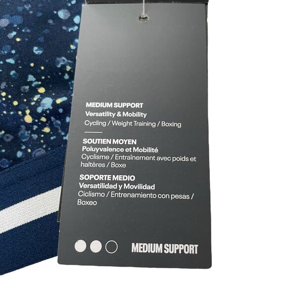 Under Armour Womens Sports Cross Back Bra Size XS Project Rock Compression Navy - Picture 7 of 10